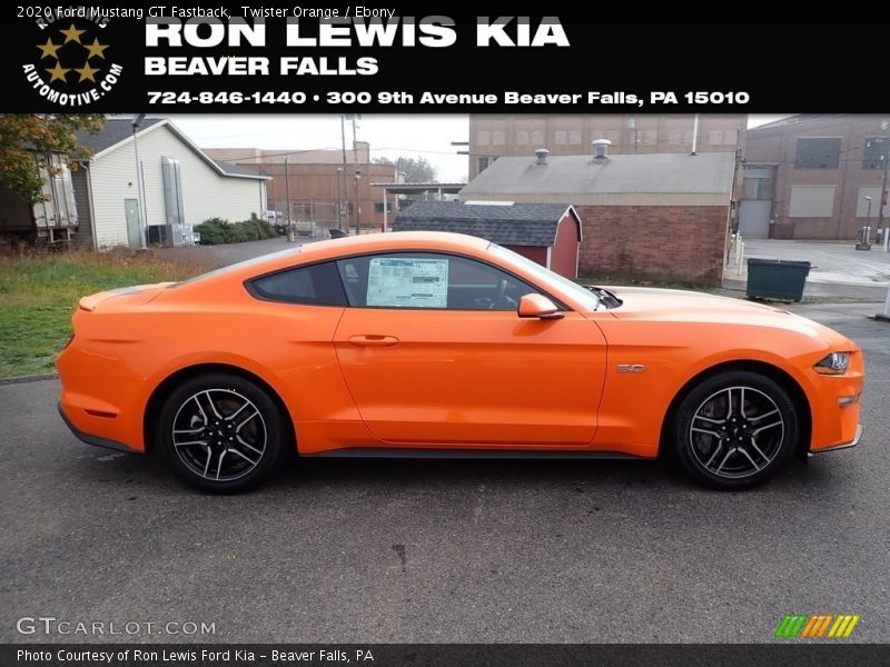 Twister Orange / Ebony 2020 Ford Mustang GT Fastback