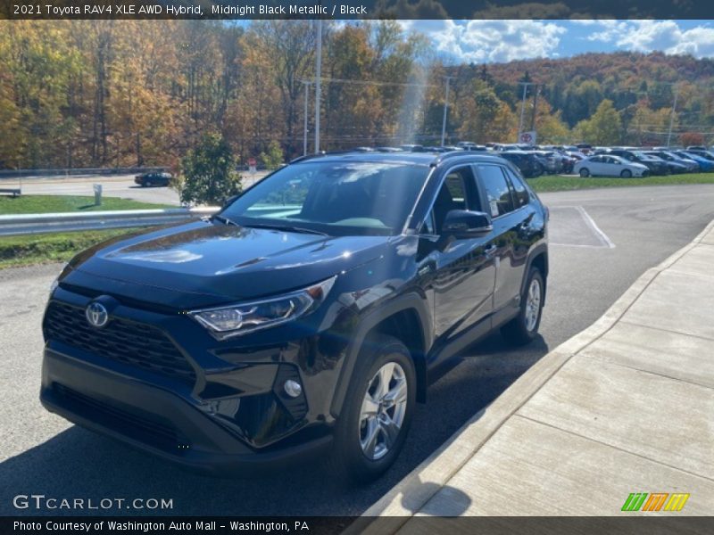 Midnight Black Metallic / Black 2021 Toyota RAV4 XLE AWD Hybrid