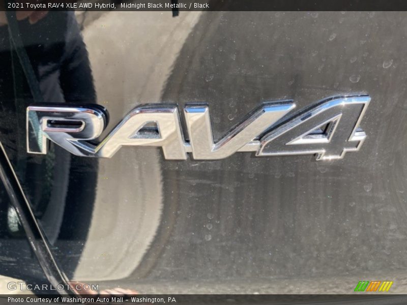 Midnight Black Metallic / Black 2021 Toyota RAV4 XLE AWD Hybrid