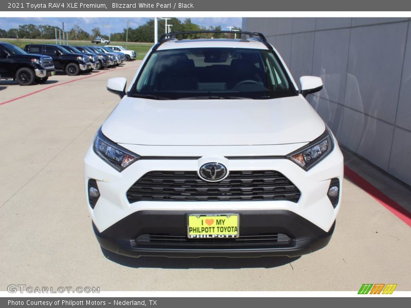Blizzard White Pearl / Black 2021 Toyota RAV4 XLE Premium