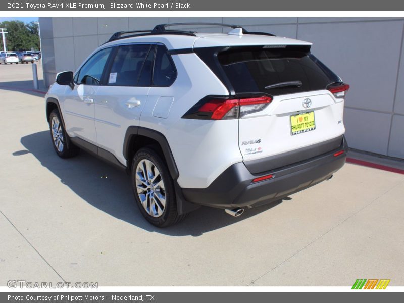 Blizzard White Pearl / Black 2021 Toyota RAV4 XLE Premium