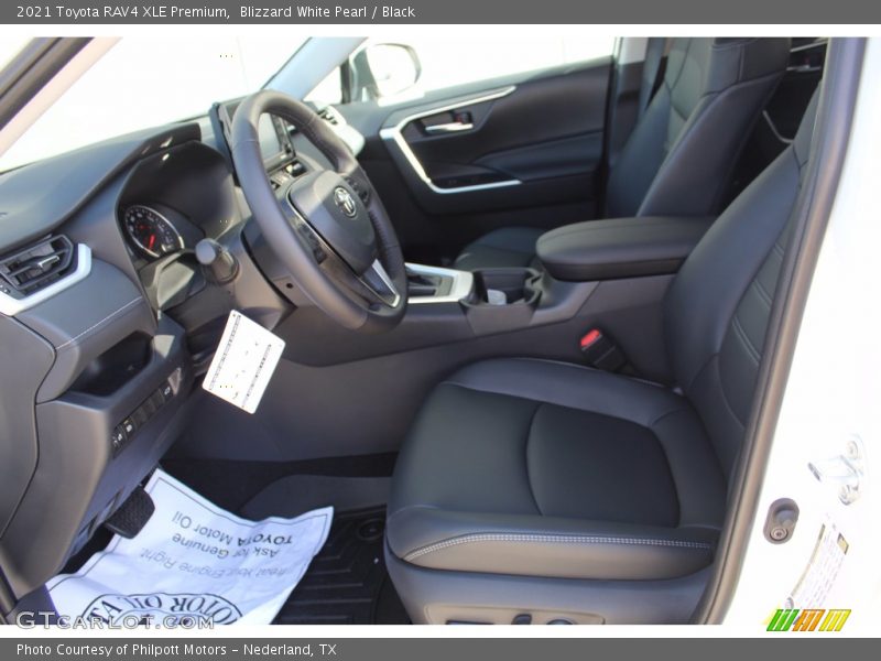 Blizzard White Pearl / Black 2021 Toyota RAV4 XLE Premium