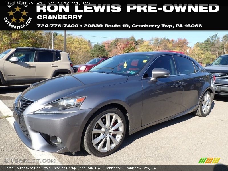 Nebula Gray Pearl / Black 2014 Lexus IS 250 AWD