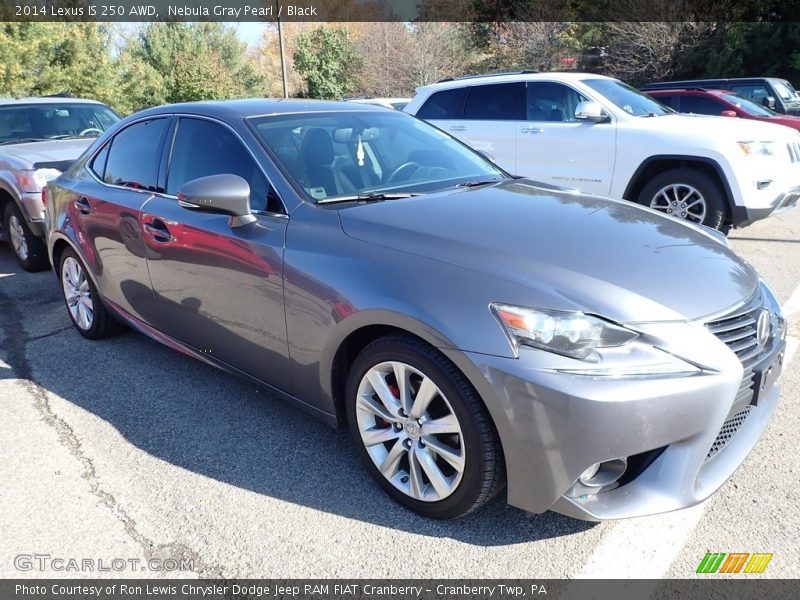 Nebula Gray Pearl / Black 2014 Lexus IS 250 AWD