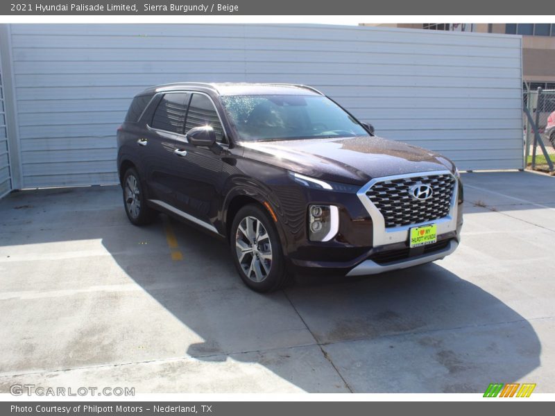 Sierra Burgundy / Beige 2021 Hyundai Palisade Limited