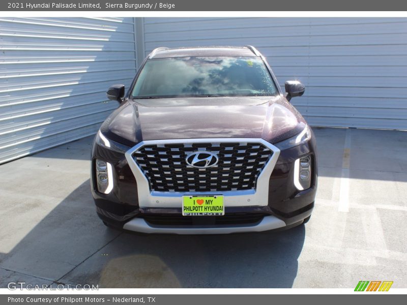 Sierra Burgundy / Beige 2021 Hyundai Palisade Limited