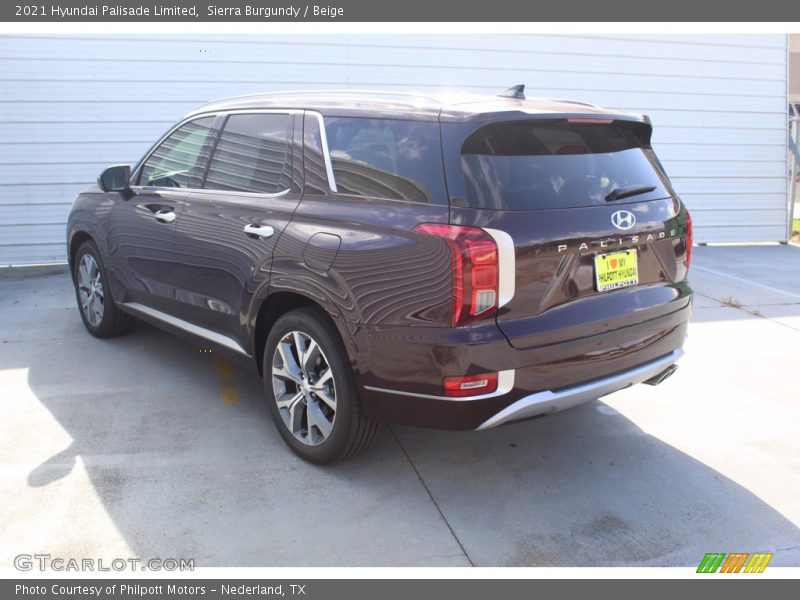 Sierra Burgundy / Beige 2021 Hyundai Palisade Limited