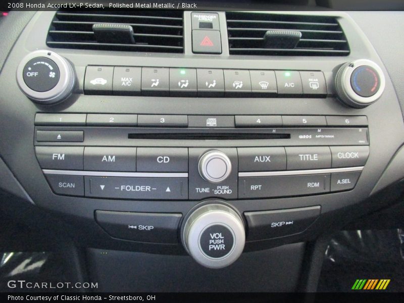 Controls of 2008 Accord LX-P Sedan