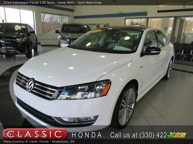 Candy White / Sport Black/Gray 2014 Volkswagen Passat 1.8T Sport