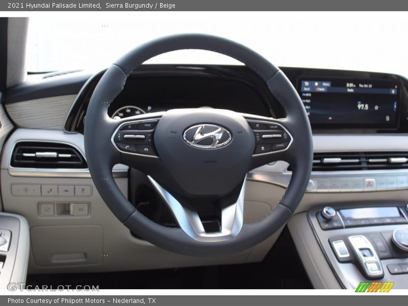 Sierra Burgundy / Beige 2021 Hyundai Palisade Limited