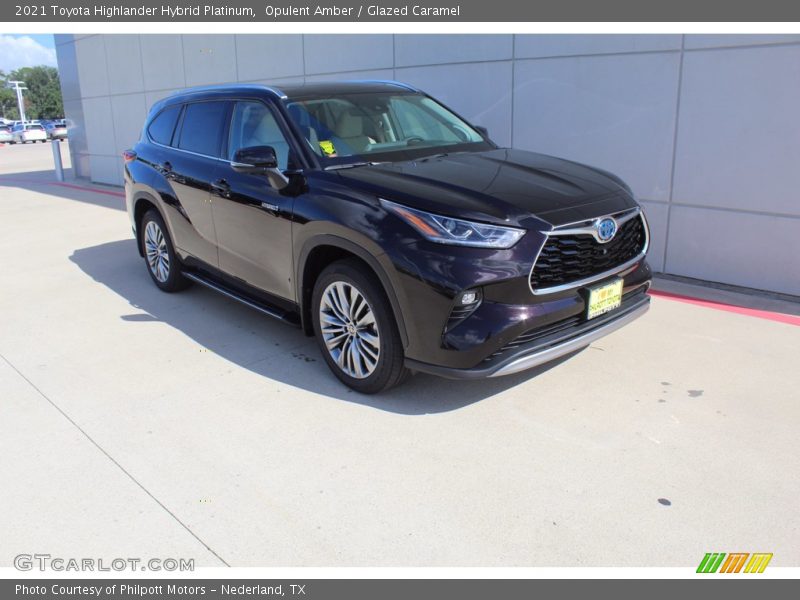 Opulent Amber / Glazed Caramel 2021 Toyota Highlander Hybrid Platinum
