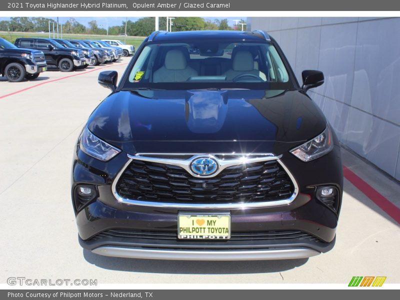 Opulent Amber / Glazed Caramel 2021 Toyota Highlander Hybrid Platinum