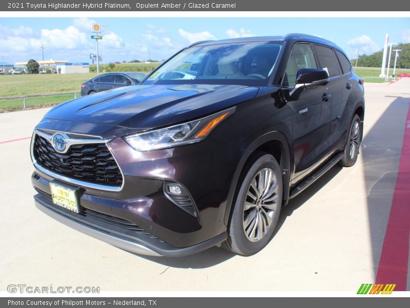 Opulent Amber / Glazed Caramel 2021 Toyota Highlander Hybrid Platinum