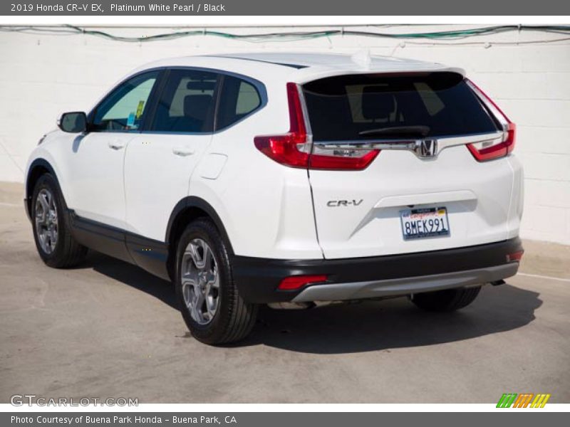 Platinum White Pearl / Black 2019 Honda CR-V EX