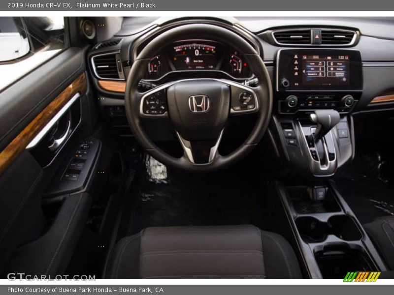 Platinum White Pearl / Black 2019 Honda CR-V EX