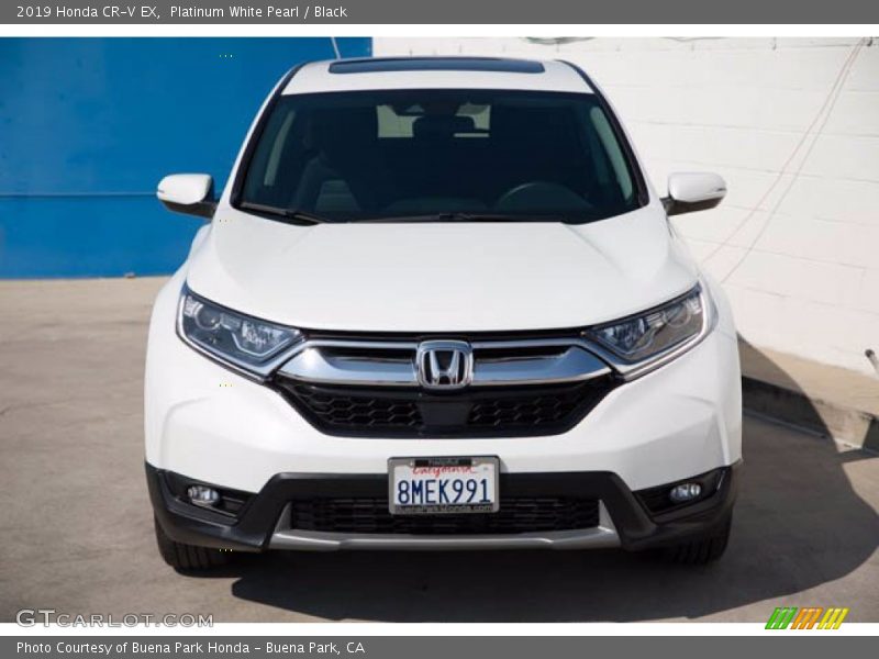 Platinum White Pearl / Black 2019 Honda CR-V EX