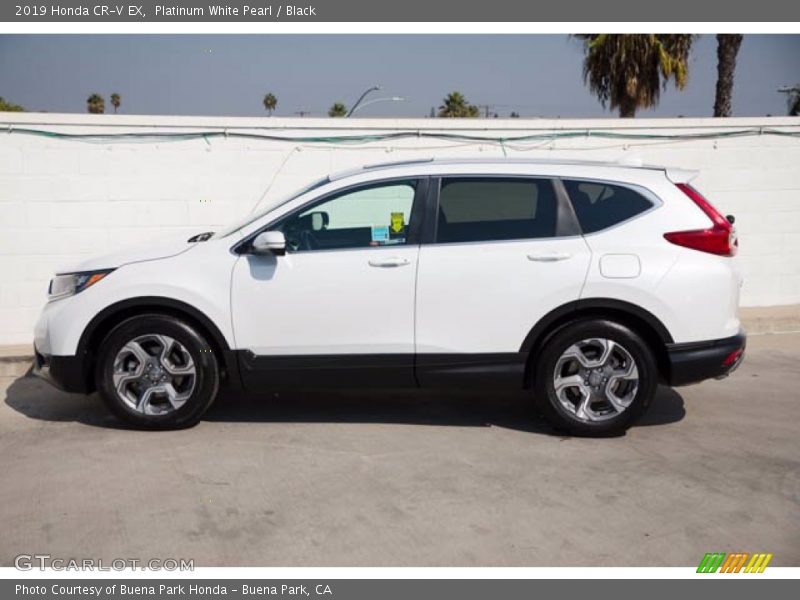 Platinum White Pearl / Black 2019 Honda CR-V EX