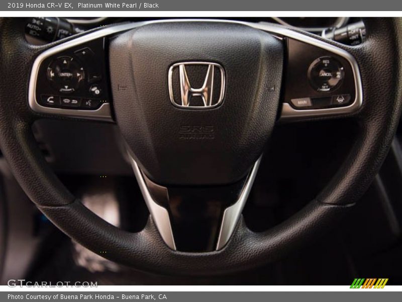 Platinum White Pearl / Black 2019 Honda CR-V EX