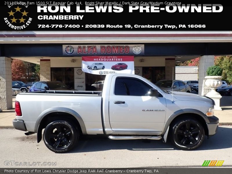 Bright Silver Metallic / Dark Slate Gray/Medium Graystone 2011 Dodge Ram 1500 SLT Regular Cab 4x4