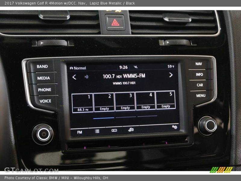 Audio System of 2017 Golf R 4Motion w/DCC. Nav.