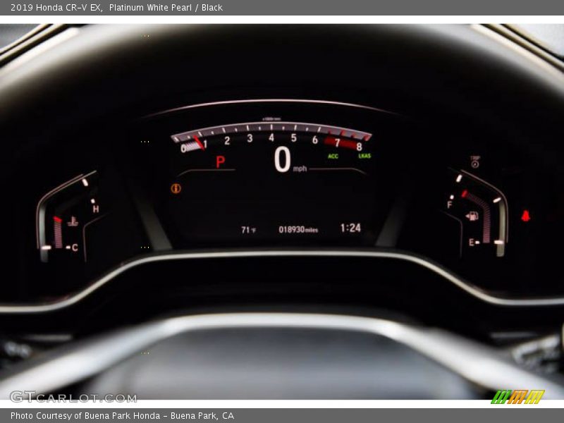Platinum White Pearl / Black 2019 Honda CR-V EX