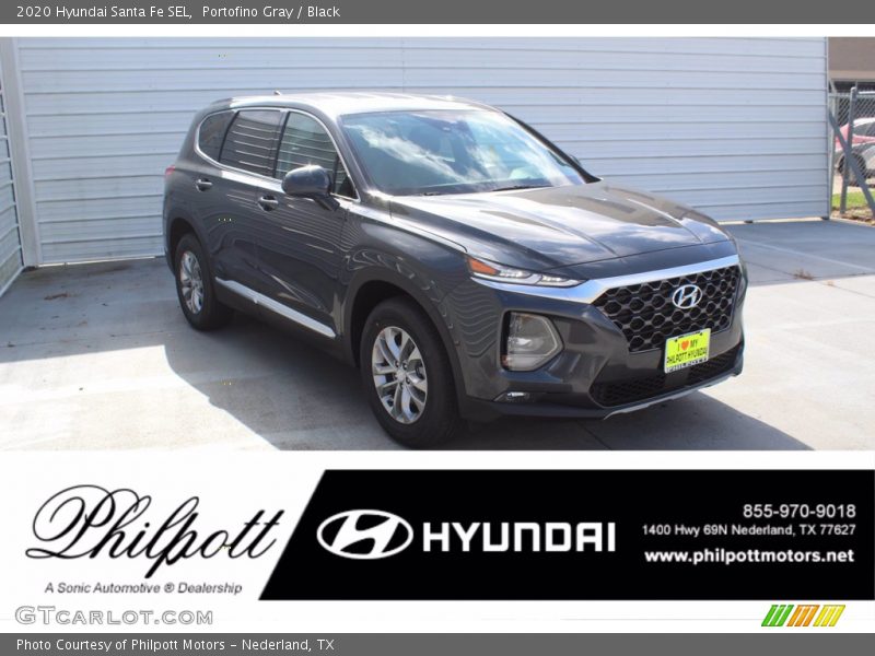 Portofino Gray / Black 2020 Hyundai Santa Fe SEL