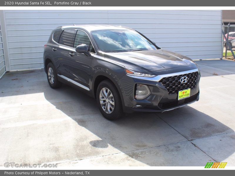 Portofino Gray / Black 2020 Hyundai Santa Fe SEL