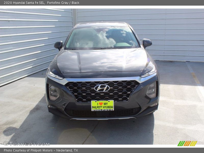 Portofino Gray / Black 2020 Hyundai Santa Fe SEL