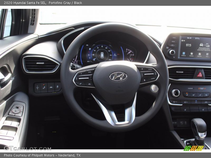 Portofino Gray / Black 2020 Hyundai Santa Fe SEL