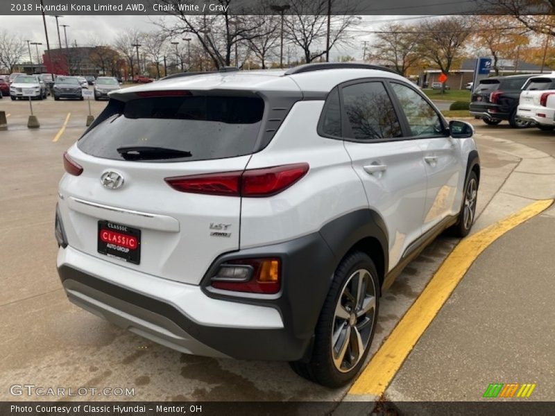 Chalk White / Gray 2018 Hyundai Kona Limited AWD