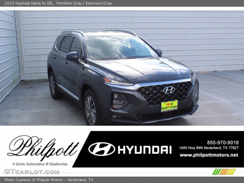Portofino Gray / Espresso/Gray 2020 Hyundai Santa Fe SEL