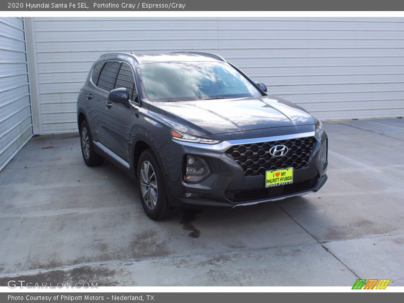 Portofino Gray / Espresso/Gray 2020 Hyundai Santa Fe SEL