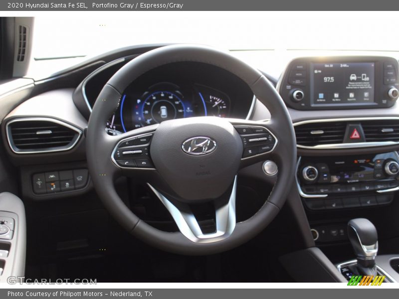 Portofino Gray / Espresso/Gray 2020 Hyundai Santa Fe SEL