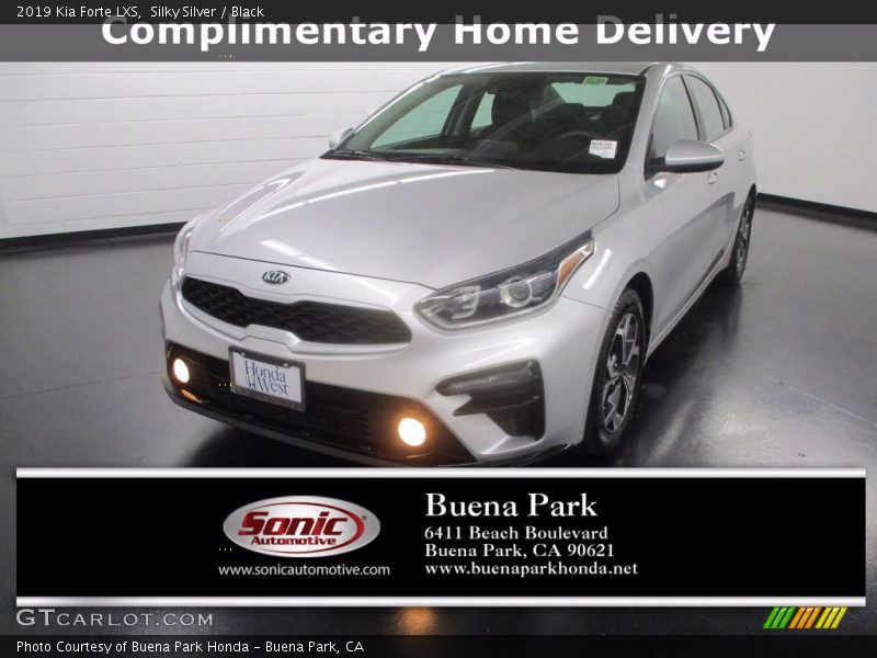 Silky Silver / Black 2019 Kia Forte LXS