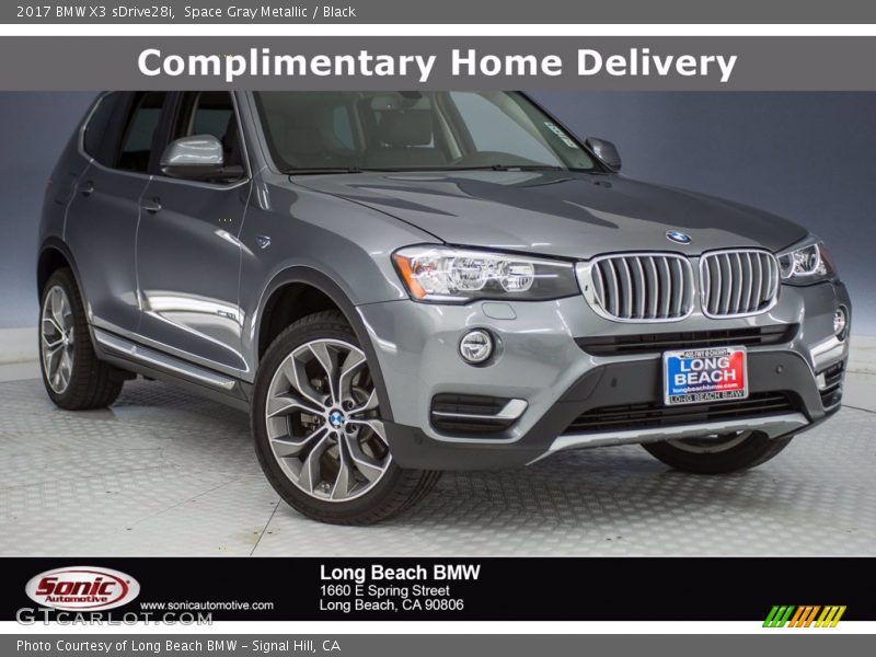 Space Gray Metallic / Black 2017 BMW X3 sDrive28i
