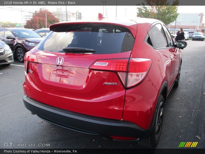 Milano Red / Black 2018 Honda HR-V EX AWD