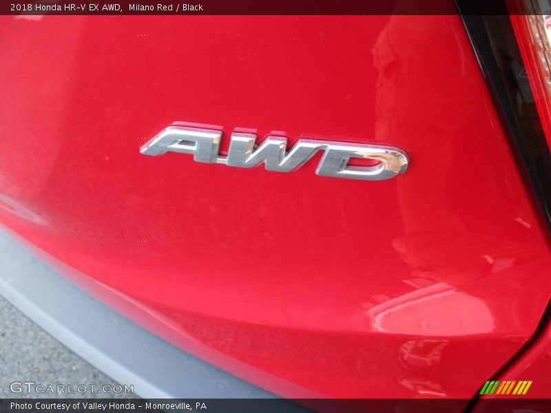 Milano Red / Black 2018 Honda HR-V EX AWD