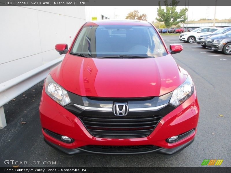 Milano Red / Black 2018 Honda HR-V EX AWD