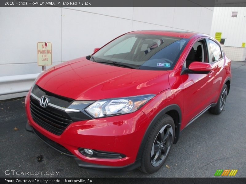 Milano Red / Black 2018 Honda HR-V EX AWD
