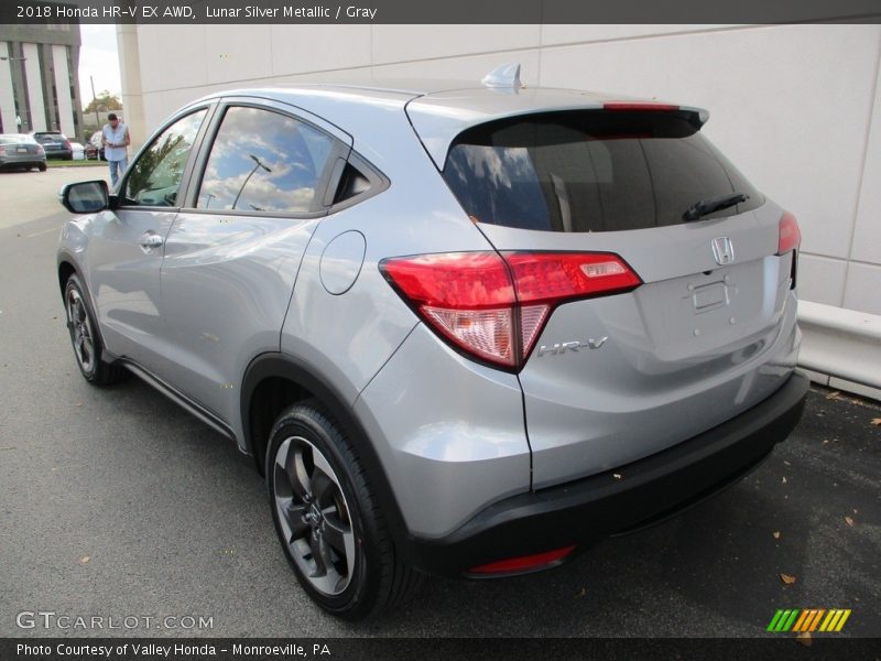 Lunar Silver Metallic / Gray 2018 Honda HR-V EX AWD