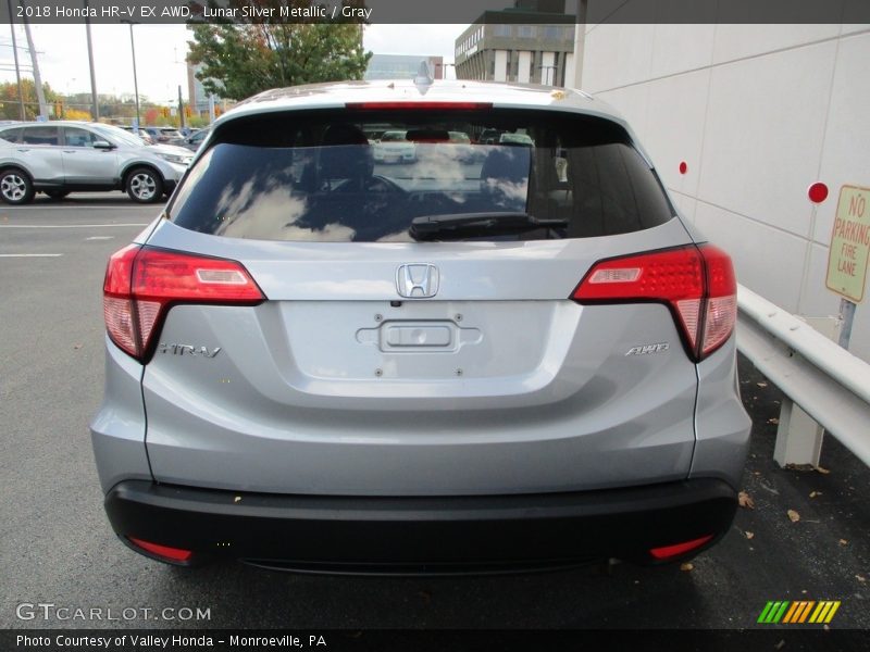 Lunar Silver Metallic / Gray 2018 Honda HR-V EX AWD
