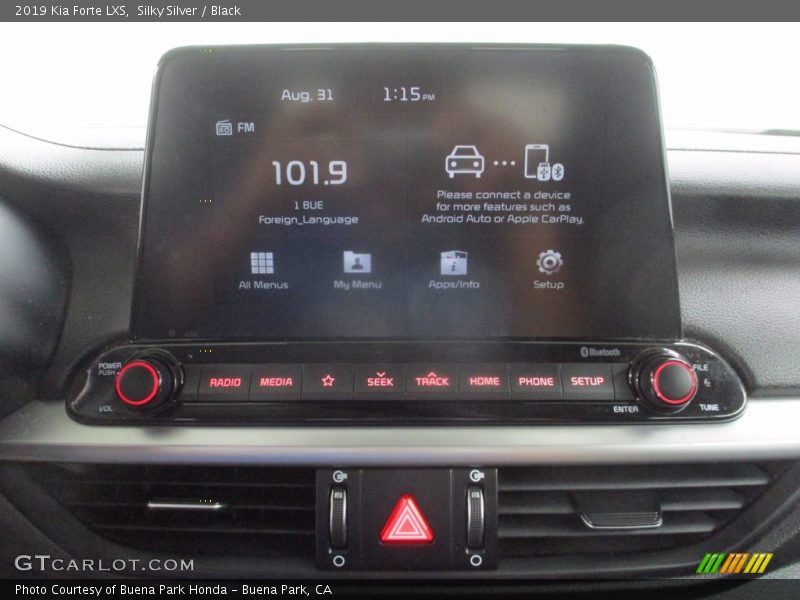 Silky Silver / Black 2019 Kia Forte LXS