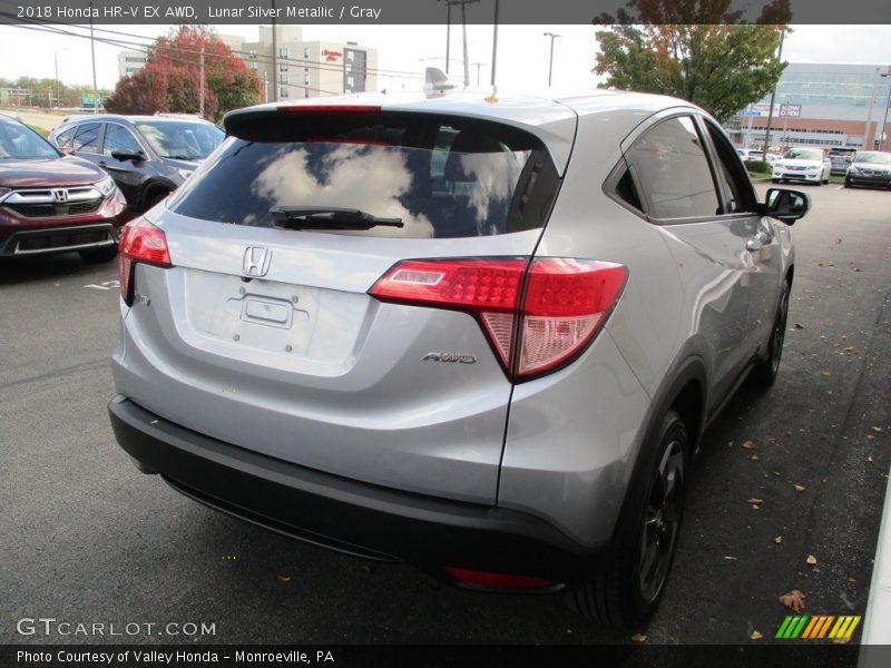 Lunar Silver Metallic / Gray 2018 Honda HR-V EX AWD