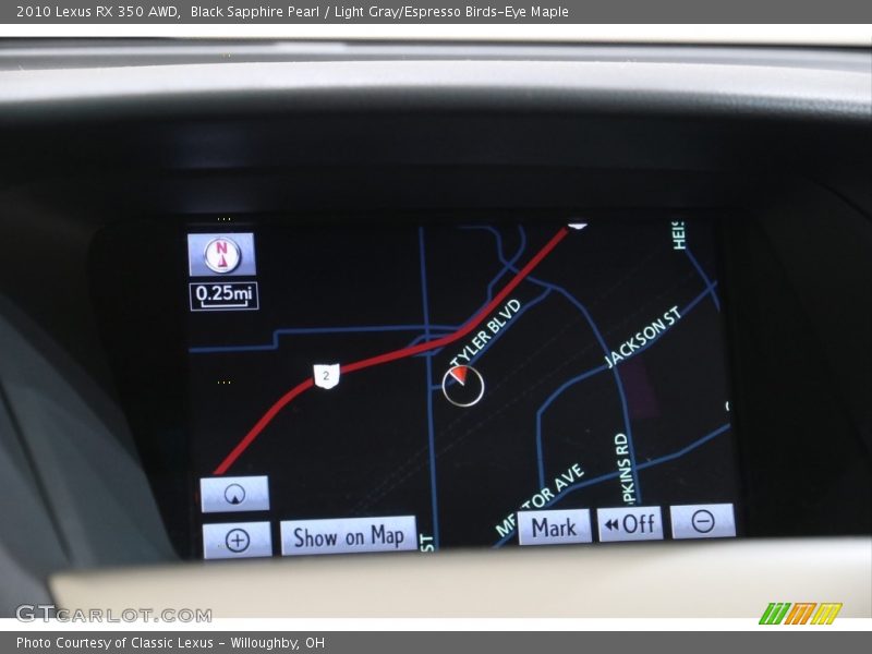 Black Sapphire Pearl / Light Gray/Espresso Birds-Eye Maple 2010 Lexus RX 350 AWD