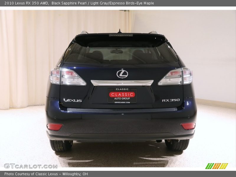 Black Sapphire Pearl / Light Gray/Espresso Birds-Eye Maple 2010 Lexus RX 350 AWD