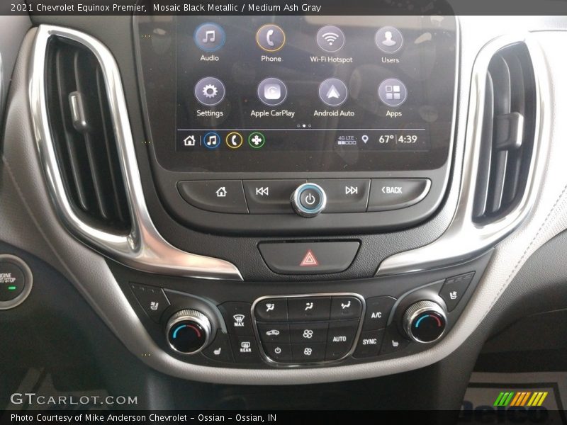 Controls of 2021 Equinox Premier