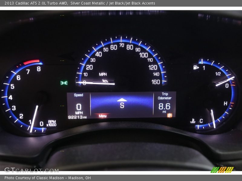 Silver Coast Metallic / Jet Black/Jet Black Accents 2013 Cadillac ATS 2.0L Turbo AWD