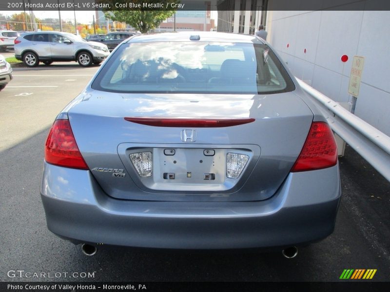 Cool Blue Metallic / Gray 2007 Honda Accord EX-L V6 Sedan