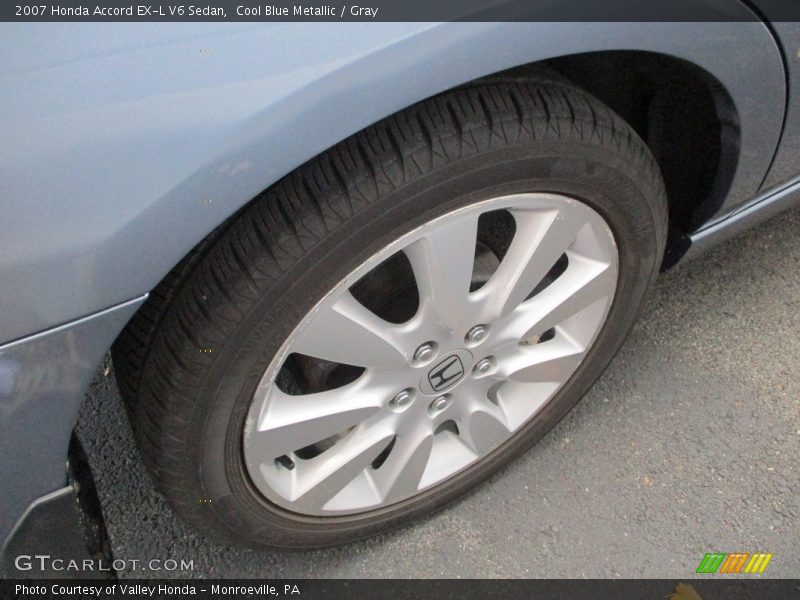 Cool Blue Metallic / Gray 2007 Honda Accord EX-L V6 Sedan