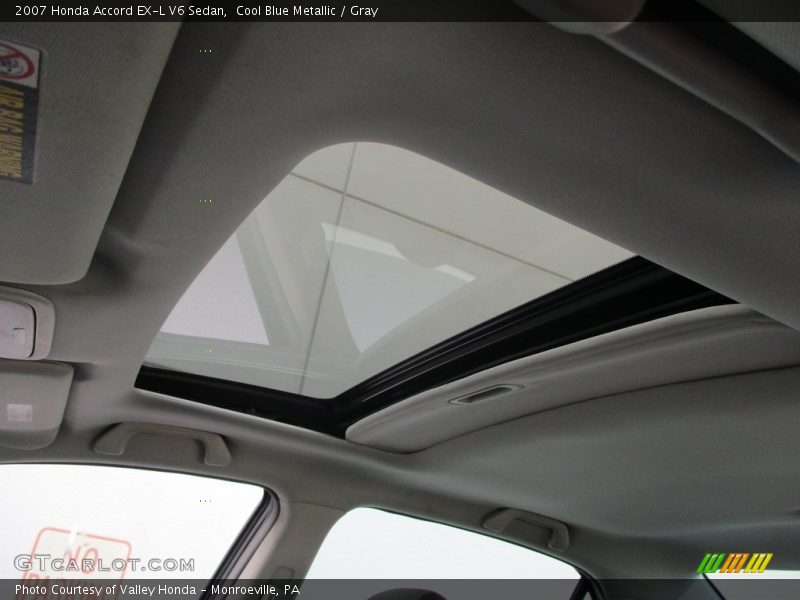Cool Blue Metallic / Gray 2007 Honda Accord EX-L V6 Sedan